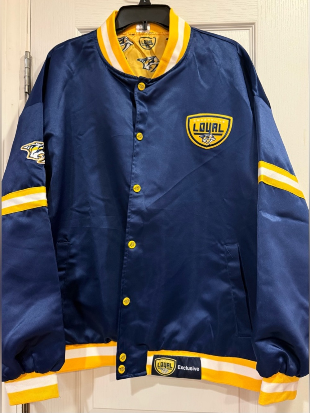 NHL Nashville Predators Navy/Gold Loyal Bomber Jacket Size 2XL 2025 Loyal